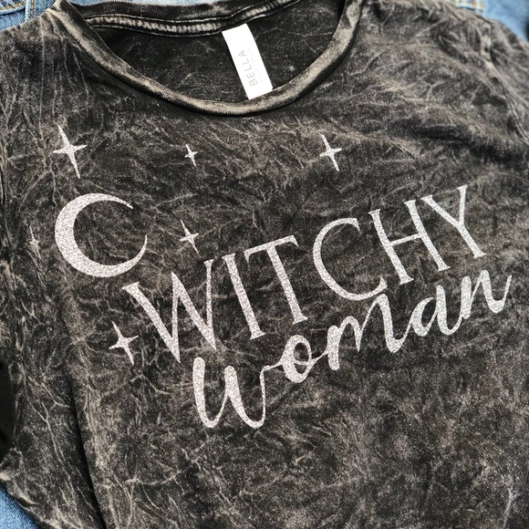 Witchy Woman graphic tee black t-shirt Halloween - Picture 3 of 8
